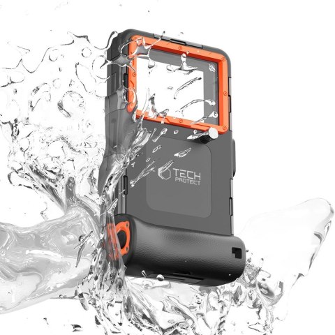 TECH-PROTECT IPX8 UNIVERSAL DIVING WATERPROOF CASE BLACK/ORANGE