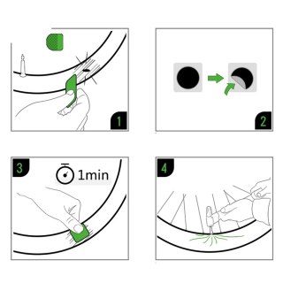 Zestaw naprawczy Rockbros GJ2001 do dętek rowerowych - półprzezroczysty