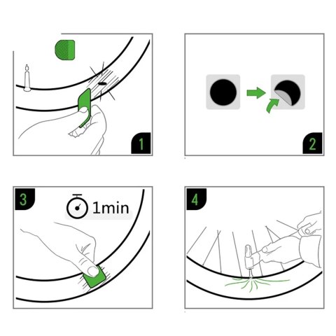 Zestaw naprawczy Rockbros GJ2001 do dętek rowerowych - półprzezroczysty