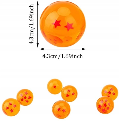 Dragon Ball Z Smocze Kryształowe Kule - Zestaw 7 sztuk - Idealny Prezent