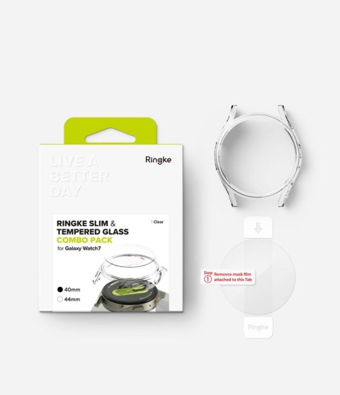 RINGKE SLIM & TEMPERED GLASS GALAXY WATCH 7 (40 MM) CLEAR