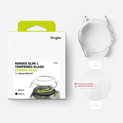 RINGKE SLIM & TEMPERED GLASS GALAXY WATCH 7 (44 MM) CLEAR