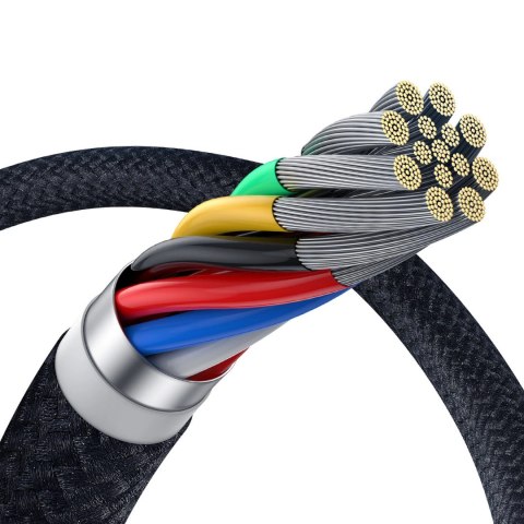 Kabel Baseus Crystal Shine CB000089 USB-C / USB-C USB3.2 100W 20Gbps 1.5m - czarny
