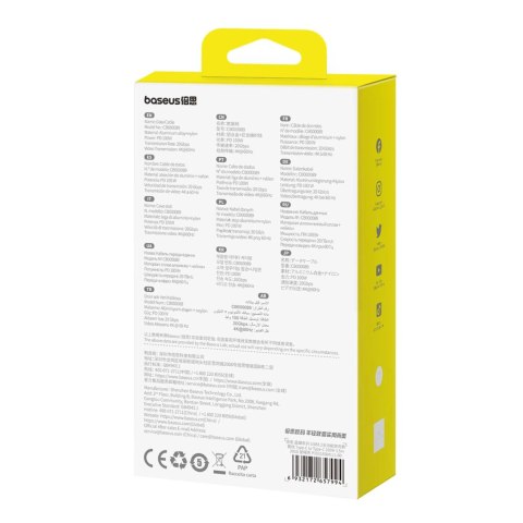 Kabel Baseus Crystal Shine CB000089 USB-C / USB-C USB3.2 100W 20Gbps 1.5m - czarny