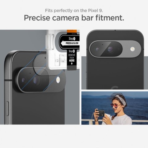 OSŁONA APARATU SPIGEN OPTIK.TR "EZ FIT" CAMERA PROTECTOR 2-PACK GOOGLE PIXEL 9 CRYSTAL CLEAR