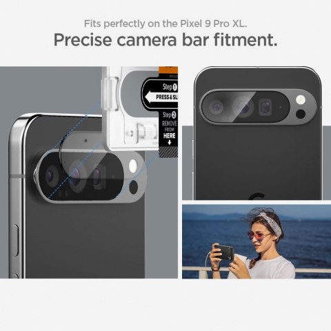 OSŁONA APARATU SPIGEN OPTIK.TR "EZ FIT" CAMERA PROTECTOR 2-PACK GOOGLE PIXEL 9 PRO XL CRYSTAL CLEAR