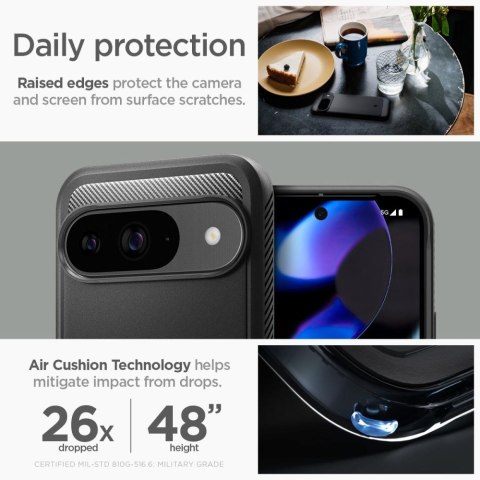 SPIGEN RUGGED ARMOR GOOGLE PIXEL 9 / 9 PRO MATTE BLACK