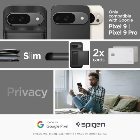 SPIGEN SLIM ARMOR CS GOOGLE PIXEL 9 / 9 PRO BLACK