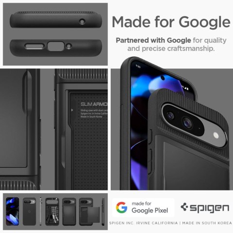 SPIGEN SLIM ARMOR CS GOOGLE PIXEL 9 / 9 PRO BLACK