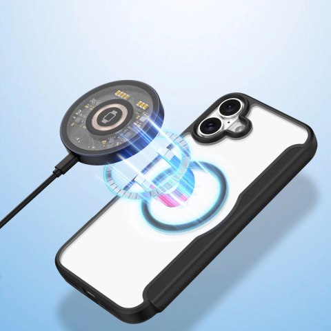 Etui Dux Ducis Skin X Pro na iPhone 16 z MagSafe i klapką - czarne