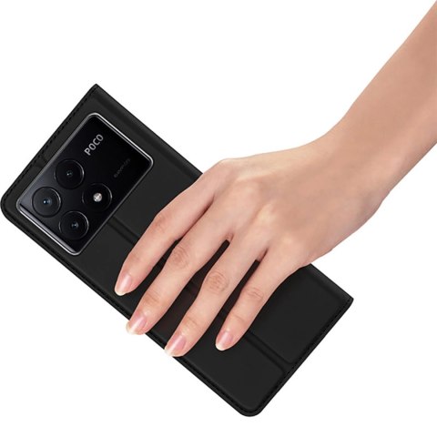 Etui Dux Ducis Skin Pro na Xiaomi Poco X6 Pro 5G / Redmi K70E z klapką i miejscem na kartę - czarne