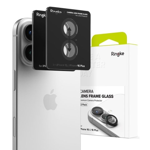 OSŁONA APARATU RINGKE CAMERA FRAME PROTECTOR 2-PACK IPHONE 16 / 16 PLUS BLACK