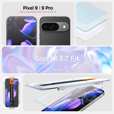 SZKŁO HARTOWANE SPIGEN GLAS.TR "EZ FIT" 2-PACK GOOGLE PIXEL 9 / 9 PRO CLEAR