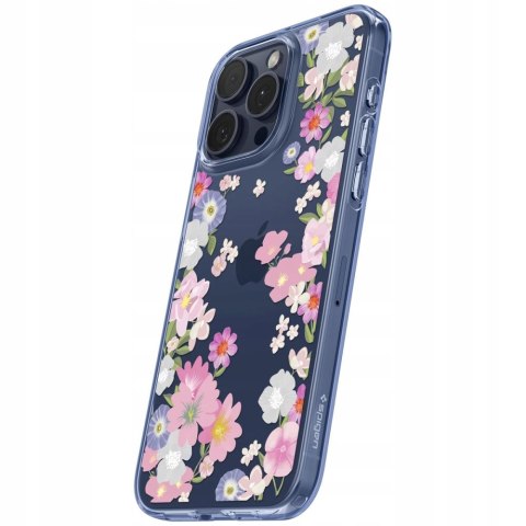 Kobiece Etui Spigen Liquid TPU do iPhone 15 Pro - Blossom Flower
