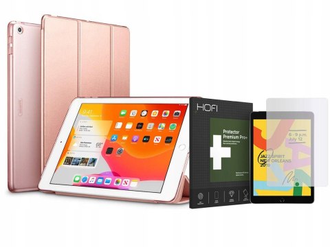 Różowe etui z klapką do Apple iPad 10.2 cala 7 generacji 2019 / 2020 / 2021