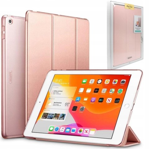 Różowe etui z klapką do Apple iPad 10.2 cala 7 generacji 2019 / 2020 / 2021