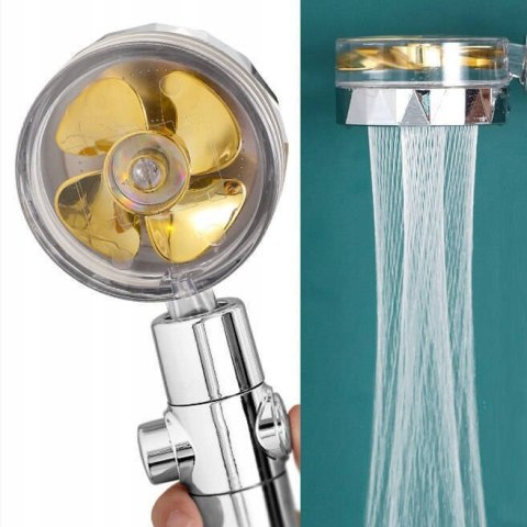 Słuchawka Prysznicowa Z Turbiną Filtrem Wentylator Zwiększająca Ciśnienie