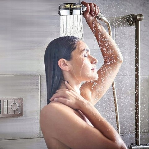 Słuchawka Prysznicowa Z Turbiną Filtrem Wentylator Zwiększająca Ciśnienie