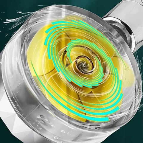 Słuchawka Prysznicowa Z Turbiną Filtrem Wentylator Zwiększająca Ciśnienie