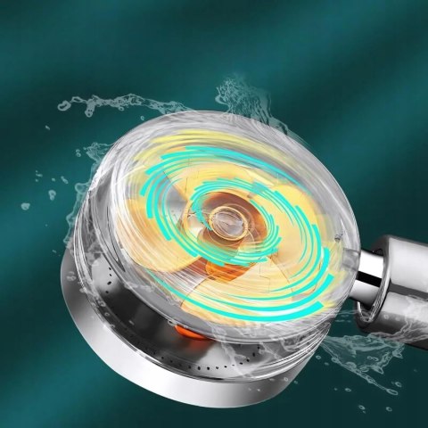 Słuchawka Prysznicowa Z Turbiną Filtrem Wentylator Zwiększająca Ciśnienie