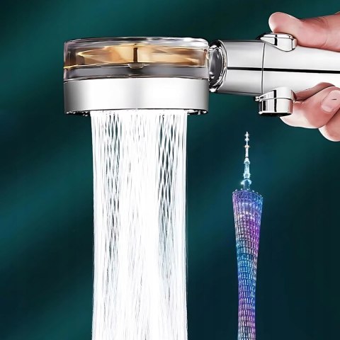 Słuchawka Prysznicowa Z Turbiną Filtrem Wentylator Zwiększająca Ciśnienie