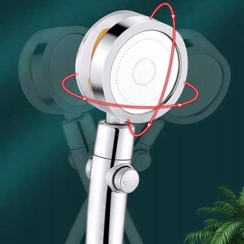 Słuchawka Prysznicowa Z Turbiną Filtrem Wentylator Zwiększająca Ciśnienie