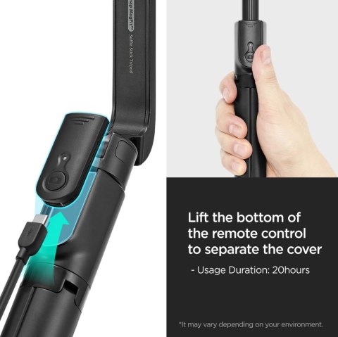 SPIGEN S580W MAGSAFE BLUETOOTH SELFIE STICK LONG TRIPOD BLACK