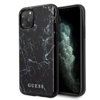 Oryginalne Etui Guess do iPhone 11 Pro Max czarny/black Marble