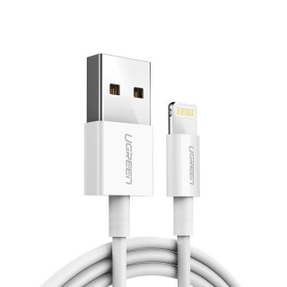 Ugreen kabel przewód USB - Lightning MFI 1m 2,4A biały