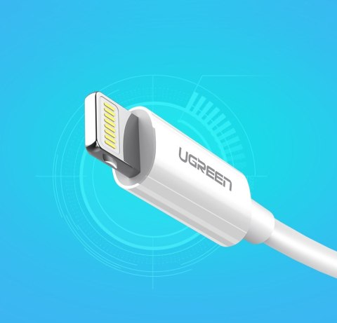 Ugreen kabel przewód USB - Lightning MFI 2m 2,4A biały