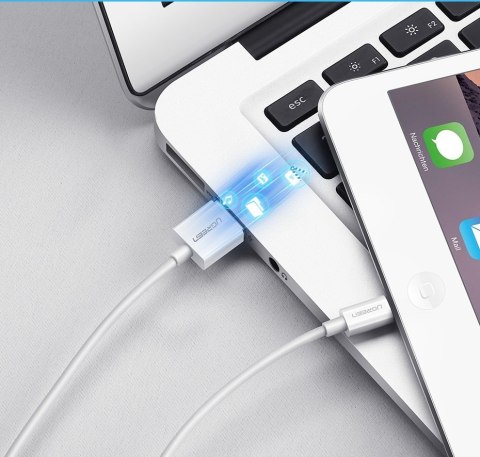 Ugreen kabel przewód USB - Lightning MFI 2m 2,4A biały