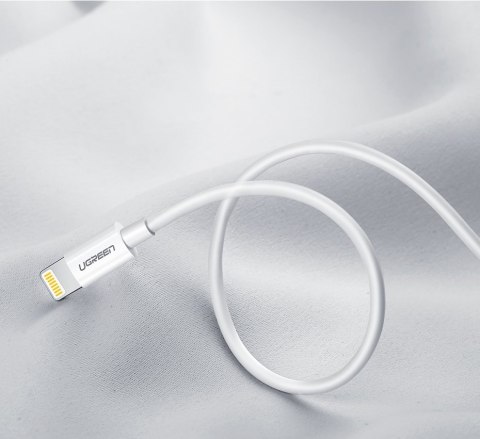 Ugreen kabel przewód USB - Lightning MFI 2m 2,4A biały