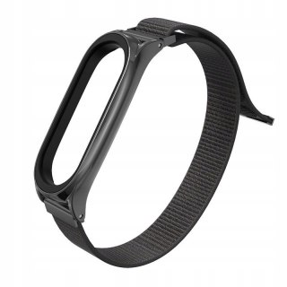 Pasek Nylon do Xiaomi Mi Band 5 / 6 Black