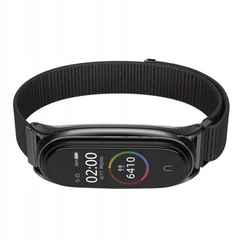 Pasek Nylon do Xiaomi Mi Band 5 / 6 Black