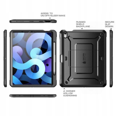Etui z szybką Supcase do iPad Air 4 2020 Black