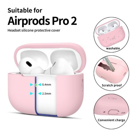 TECH-PROTECT SILICONE APPLE AIRPODS PRO 1 / 2 DUSTY PINK