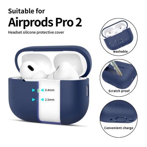 TECH-PROTECT SILICONE APPLE AIRPODS PRO 1 / 2 NAVY BLUE