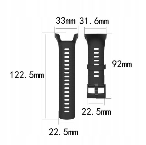 Opaska / Pasek silikonowy do Suunto 5 Czarny Braders