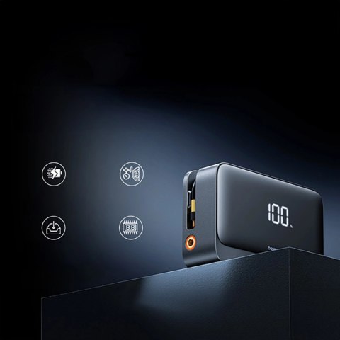 Jump starter Baseus Super Energy BS-CH013 4w1 600A z latarką / powerbankiem 6000mAh / kompresorem - czarny