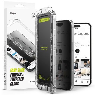 SZKŁO PRYWATYZUJĄCE RINGKE EASY SLIDE 2-PACK IPHONE 15 / 16 PRIVACY