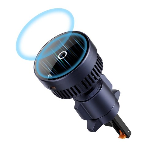 Uchwyt Baseus MagPro BS-CW04 samochodowy z ładowarką indukcyjną Qi2.0 15W na kratkę nawiewu - czarny