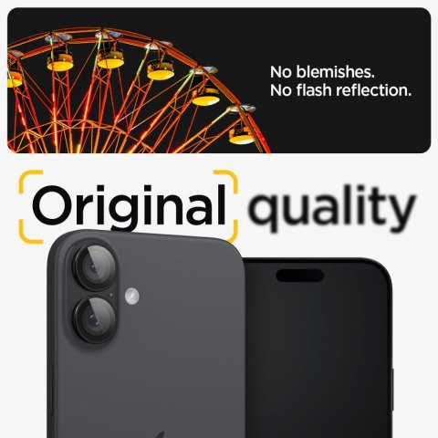 OSŁONA APARATU SPIGEN OPTIK PRO GLAS.TR "EZ FIT" CAMERA PROTECTOR 2-PACK IPHONE 16 / 16 PLUS BLACK