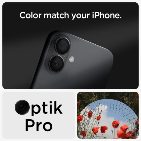 OSŁONA APARATU SPIGEN OPTIK PRO GLAS.TR "EZ FIT" CAMERA PROTECTOR 2-PACK IPHONE 16 / 16 PLUS BLACK