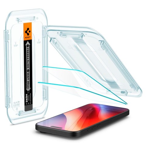 SZKŁO HARTOWANE SPIGEN GLAS.TR "EZ FIT" 2-PACK IPHONE 16 PRO CLEAR