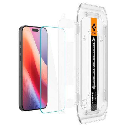 SZKŁO HARTOWANE SPIGEN GLAS.TR "EZ FIT" 2-PACK IPHONE 16 PRO CLEAR