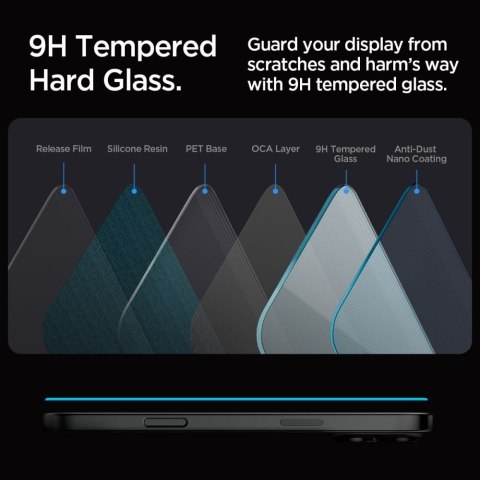 SZKŁO HARTOWANE SPIGEN GLAS.TR "EZ FIT" 2-PACK IPHONE 16 PRO CLEAR