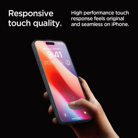 SZKŁO HARTOWANE SPIGEN GLAS.TR "EZ FIT" 2-PACK IPHONE 16 PRO CLEAR