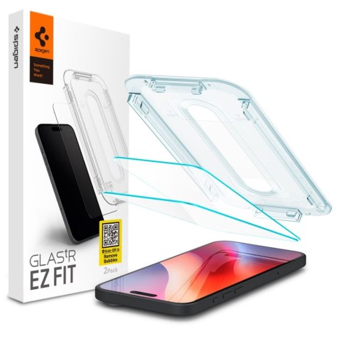 SZKŁO HARTOWANE SPIGEN GLAS.TR "EZ FIT" 2-PACK IPHONE 16 PRO MAX CLEAR