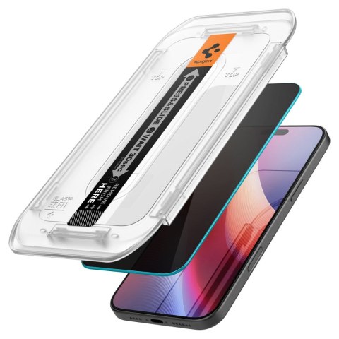 SZKŁO PRYWATYZUJĄCE SPIGEN GLAS.TR "EZ FIT" 2-PACK IPHONE 16 PRO PRIVACY