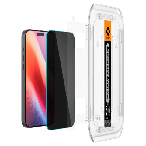 SZKŁO PRYWATYZUJĄCE SPIGEN GLAS.TR "EZ FIT" 2-PACK IPHONE 16 PRO PRIVACY